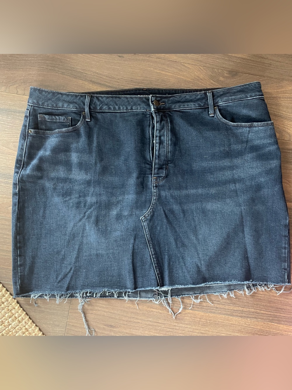 Old Navy Blue Denim Mini Skirt with Button Front
